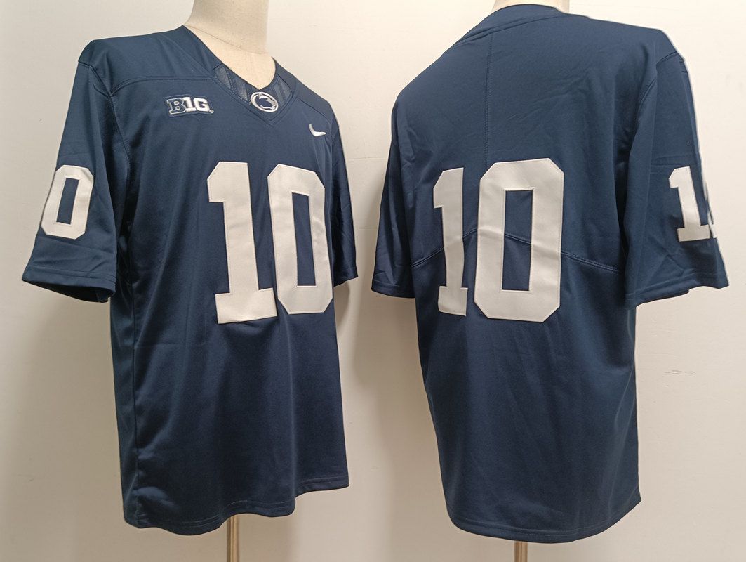 Men Penn State Natty Lions #10 No Name Blue Nike 2025 NCAA Jersey->ncaa teams->NCAA Jersey